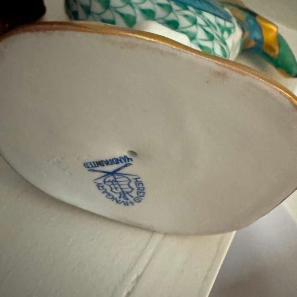 Herend Green Fishnet figurine hand painted Rooster - Picture 5 of 9